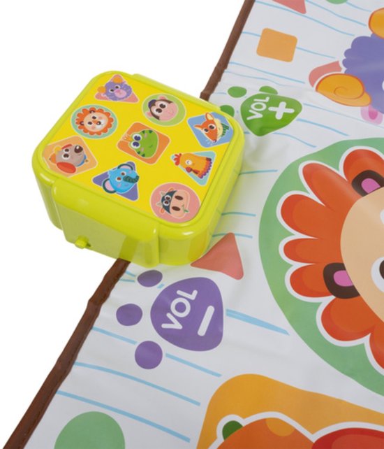 Kruzzel Interactieve dansmat 82 x 65 cm met muziek en dieren – educatieve speelmat voor peuters en kleuters
