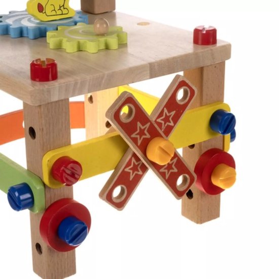 Kruzzel Houten Bouwstoel - Educatieve DIY Speelset voor Kinderen