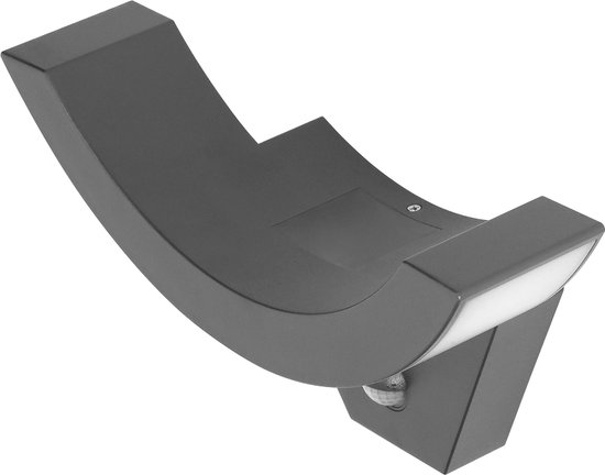 Buitenlamp met Bewegingssensor SPINEL – Tuinverlichting 4000K – Buitenverlichting met IP54 - Muurlamp 800lm – Wandlamp buiten IK10 - Antraciet