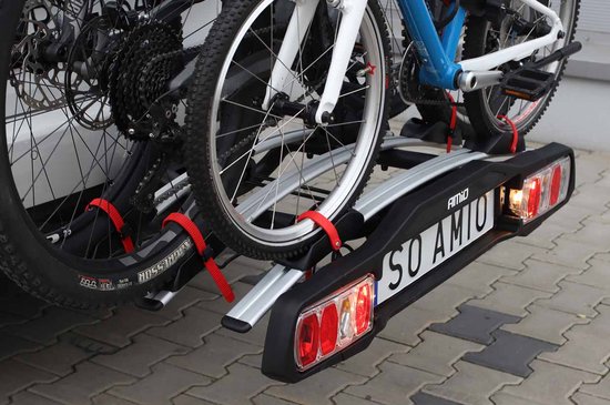 Fietsen drager - 3 fietsen - kantelbaar - 13 Polig stekker - Trekaak fietsendrager