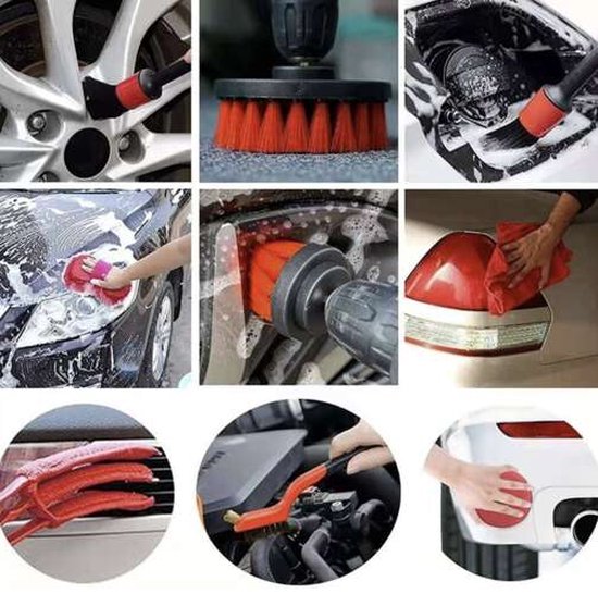 Xtrobb complete auto detailing set – 19-delig – professionele autoverzorging – inclusief opbergetui – interieur & exterieur reiniging