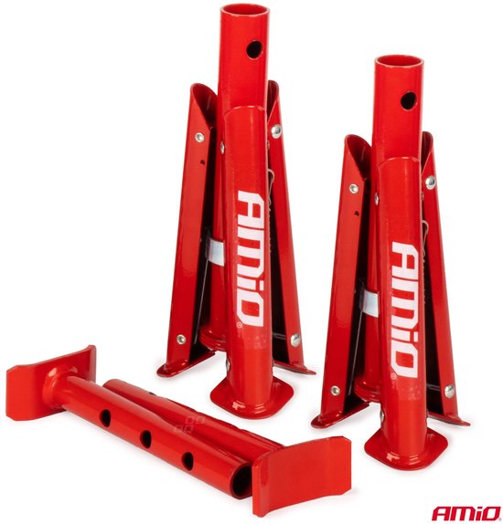 Amio Assteunen kriksteunen jack stands - verstelbaar 29 - 40,8 cm (2 stuks)