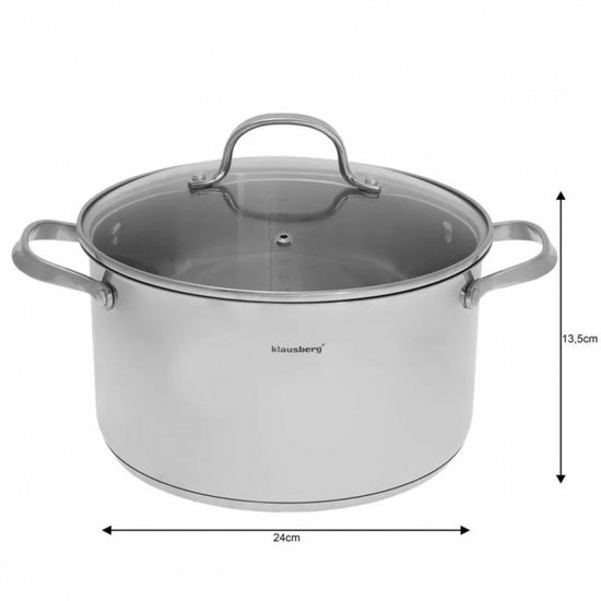 Klausberg 7214 - kookpan met deksel - prestige II - 5,8L - Ø24 cm
