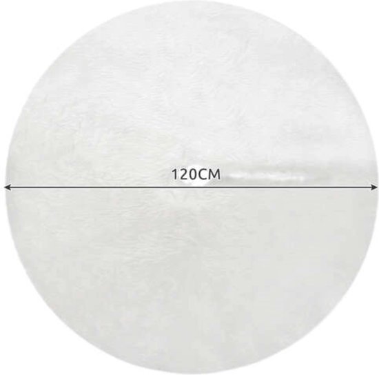 Ruhhy Grote Pluizige Kerstboommat 120cm - Creëer een Luxe Kerstsfeer