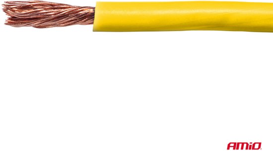 CCA-kabel geel 1x1mm2 100m 5A 12/230V