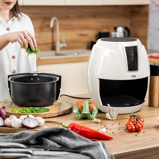 Teesa TSA8046W - Digitale airfryer, 3,2 liter, wit