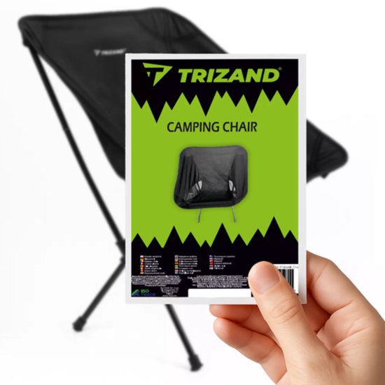 Trizand opvouwbare campingstoel – licht, sterk, compact – 120 kg draagvermogen
