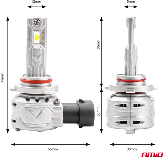 AMiO LED Mistlichten X2-serie HB4 9006 Wit