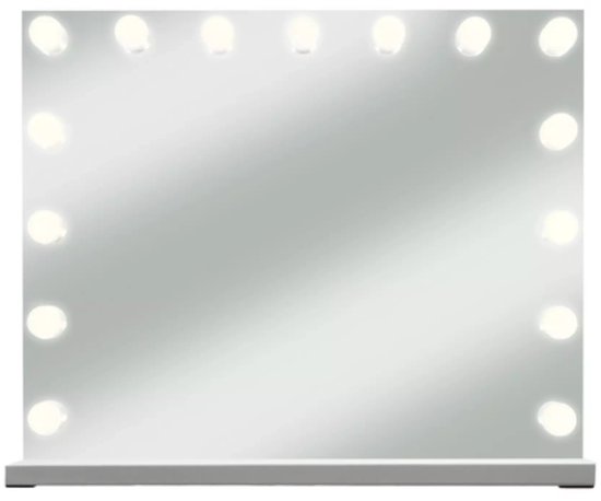 Soulima LED cosmeticaspiegel 58x46 cm met 15 lampen en instelbare lichtkleuren