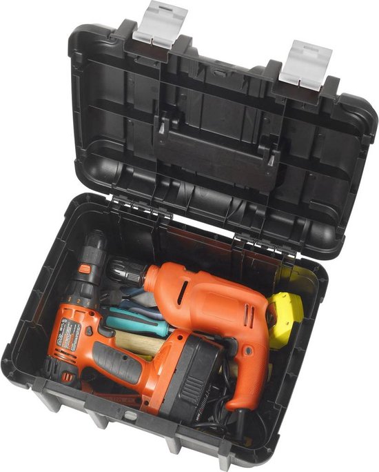 Keter Wide Toolbox Gereedschapskoffer - 16 inch - 41,9x32,7x20,5cm - Zwart
