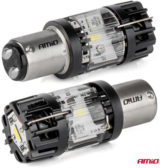 AMiO LED Lamp LumiTec BAY15D P21/5W 12V FULL CANBUS – Helder Wit LED Vervanger (1 stuk)