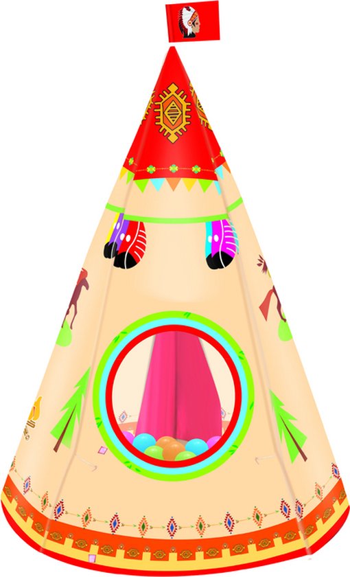 Kinderspeeltent tipi - crème - 105 cm x 160 cm