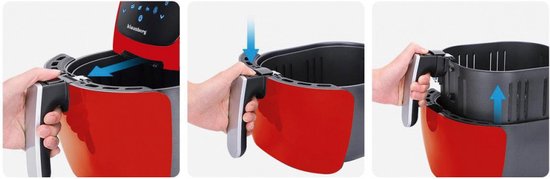 Klausberg KB-7571 - Heteluchtfriteuse - 1800W - 7,7L - Rood
