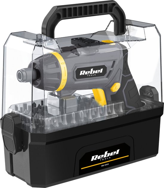 Rebel Tools RB-1003 - Accu Schroevendraaier - 4V - Magnetische Houder - 54 Bits