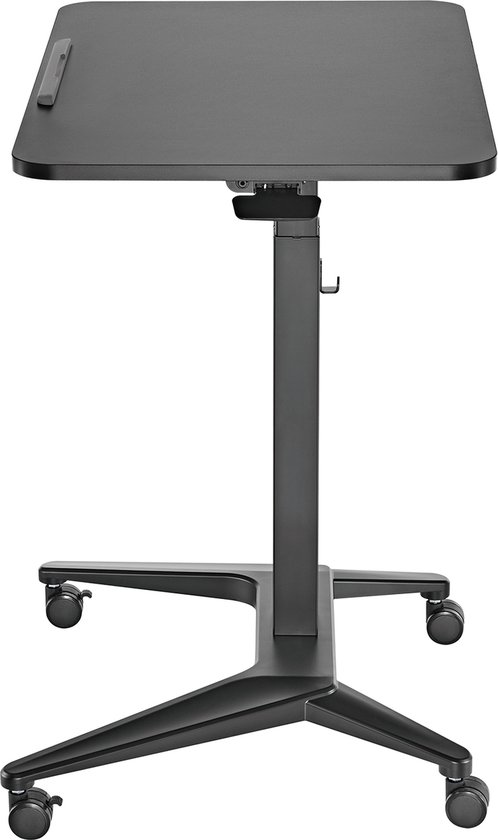 Maclean - zit-sta bureau - laptoptafel - Verrijdbaar laptop bureau - hoogteverstelling - 80x52cm, 8kg max, 109cm - MC-453B - Zwart