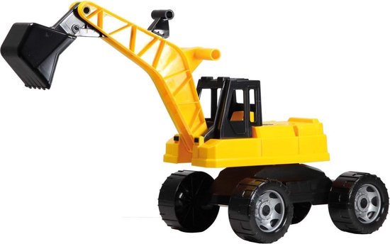 Lena Graafmachine Giga Trucks Junior 70 Cm Zwart/geel