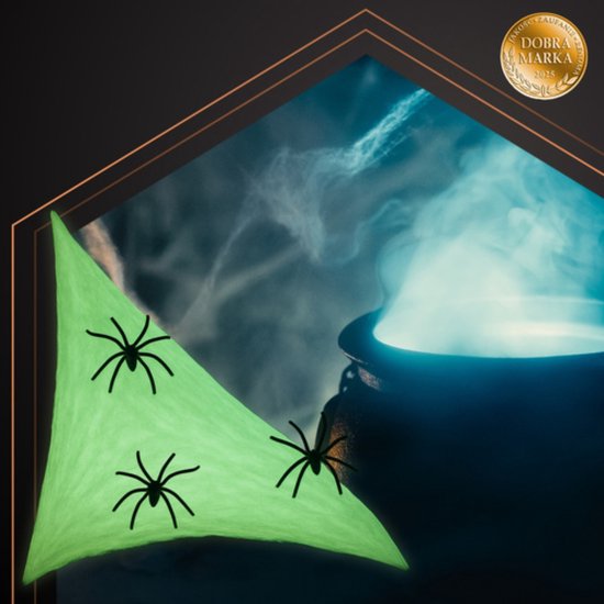 Ruhhy Glow in the dark spinnenweb met nepspinnen Halloween decoratie voor binnen en buiten herbruikbaar
