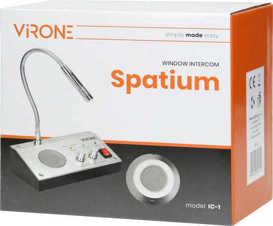 SPATIUM raamintercom bekabeld systeem voor tweerichtingsspraakcommunicatie, intercom biedt spraakoproepen van hoge kwaliteit en is gemakkelijk te gebruiken, extra potentiometers zorgen voor een soepele volumeregeling