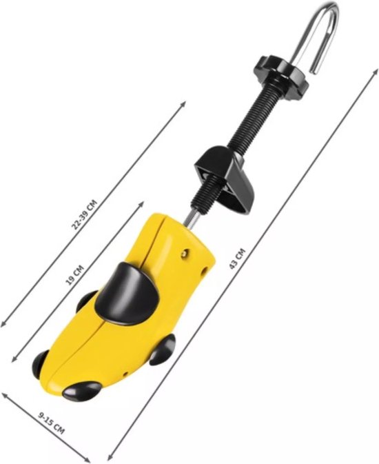 Malatec Schoenspanner - 2x - kunststof/metaal - maat 40/47 - schoenoprekker/schoenstretcher