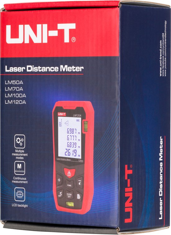 Uni-T LM120A - Afstandsmeter - Precies - Diverse Maten