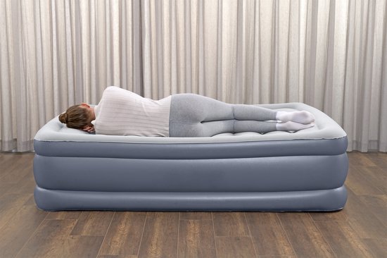 Bestway 6713I Tritech Luchtbed - 2-Persoons - 203 x 152 x 51 cm - Ingebouwde Elektrische Pomp & Kussen