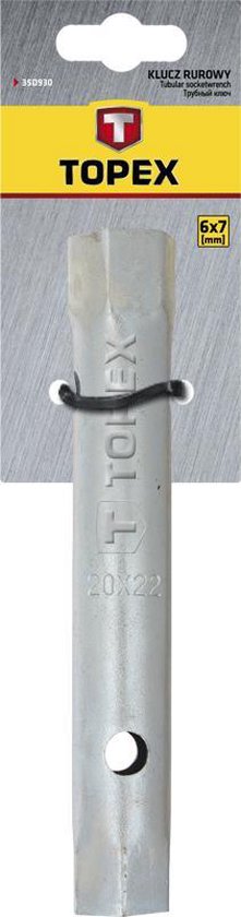 TOPEX Pijpsleutel zeskant 6 en 7 mm