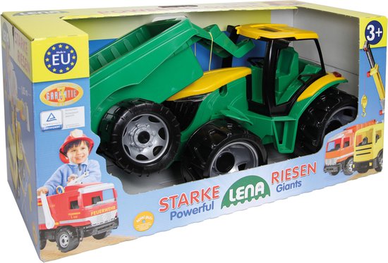 Lena GIGA TRUCKS -  Tractor met Aanhanger - 94 Cm -  Europese topkwaliteit