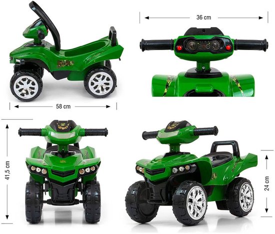 Milly Mally Quad Monster Junior 58 X 41,5 Cm Aluminium Groen