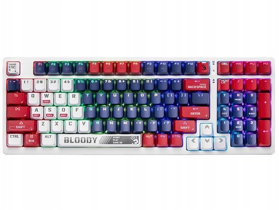 A4TECH BLOODY S98 Toetsenbord -USB Sport Marine Mechanisch - BLMS Red Plus Schakelaars