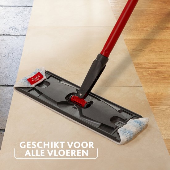 Vileda H2Pro Flatmop Vervanging - 1 per verpakking - Geschikt voor Vileda H2Pro Flat Mop-systeem - Voor harde vloeren