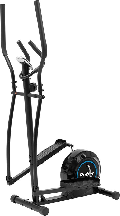 Rebel Active Magnetische Crosstrainer - Elliptische Trainer LCD-Display Hartslagsensoren 8 Weerstandsniveaus – Zwart