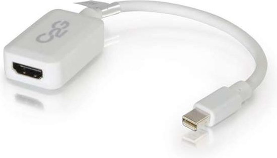 C2G 0.2m Mini DisplayPort M / HDMI F Mini DisplayPort M HDMI F Wit kabeladapter/verloopstukje