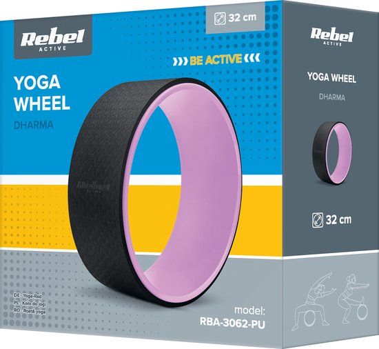 Rebel Active Yogawiel - Yoga Wheel - Yoga Accessoire - Pilates - Paars 11 x 32 cm