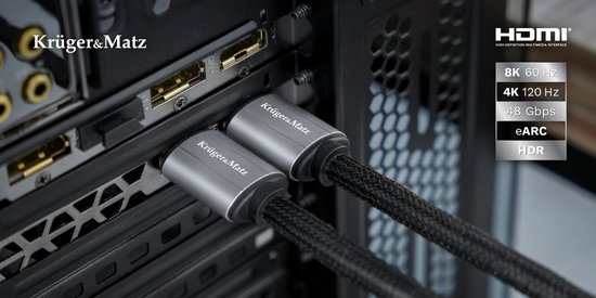 Krüger&Matz - HDMI 2.1 Kabel - 8K 60Hz - 1,8m