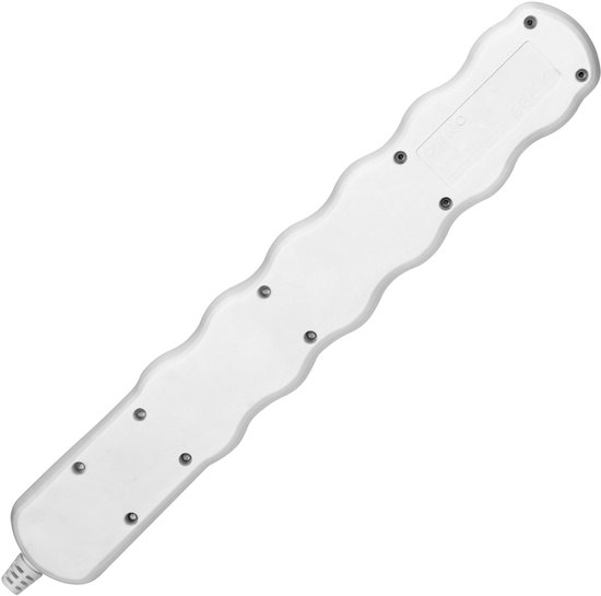 Stekkerdoos met schakelaar - Verdeelstekker 6-voudig - Stekkerblok zonder snoer/kabel - Wit