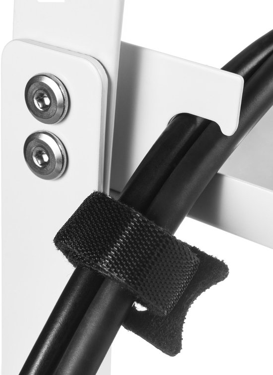 Maclean - Kabelopbergsysteem voor onder het bureau - Kabelgoot 2 niveaus - max. belasting 5kg - Wit - MC-104 W