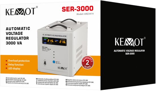 Automatische spanningsstabilisator met LED-display KEMOT SER-3000
