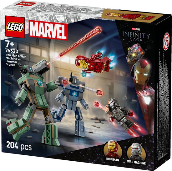 LEGO® ǀ Marvel Iron Man en War Machine vs. Hammer Drones - 76320