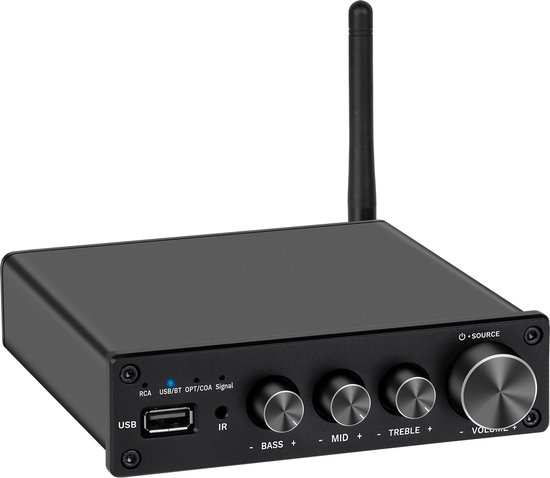 Krüger&Matz A20 - Stereo Versterker - Bluetooth 5.0 - aptX HD - 2x100W