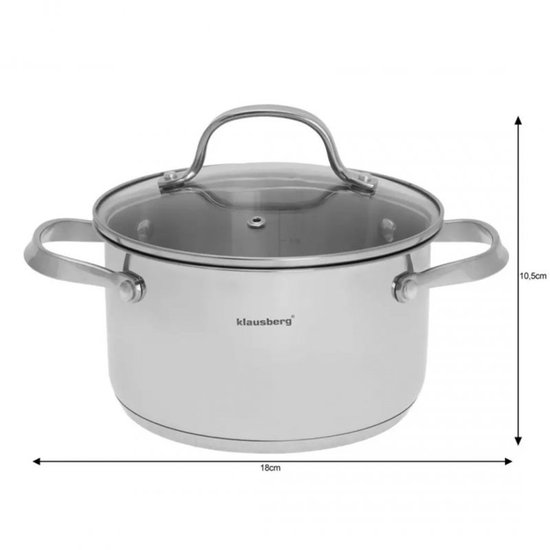 Klausberg 7215 pannenset – 9 delig – Prestige II - RVS – Alle warmtebronnen