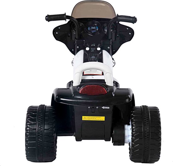 Elektrische politie chopper - trike - motor voor kinderen tot 25kg max 1-3 km/h zwart - kids motor - kindermotor - politiemotor