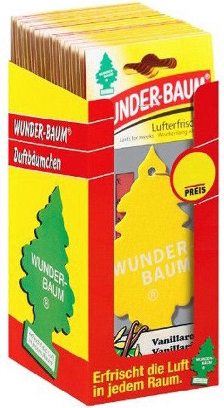Wonderboom Luchtverfrisser Vanille - auto geurtje - auto parfum - Arbre Magique