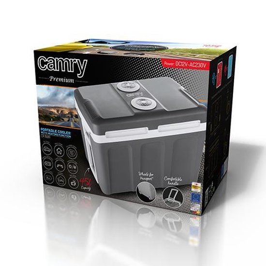 Draagbare Koelbox - 40 liter - grijs CR 8061 Camry