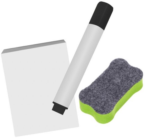 KRUZZEL Dubbelzijdig magnetisch roterend krijt- en whiteboard - Inclusief accessoires
