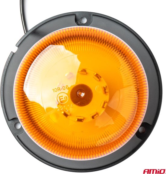 AMiO Oranje LED Zwaailicht Noodverlichting met Magneet 60LED 12/24V