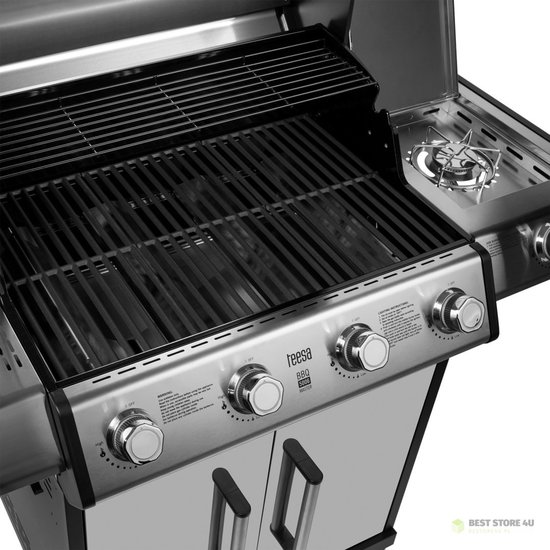 Teesa BBQ 5006 MASTER gasgrill - 5 branders - ruimte voor een gasfles