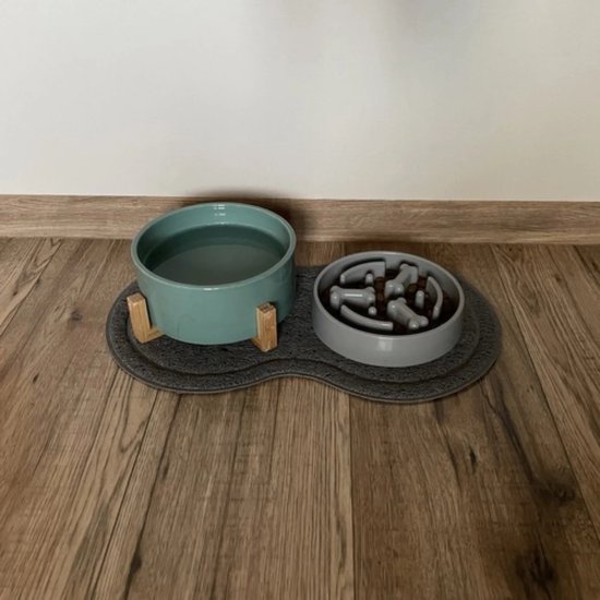 Purlov Grijze voerbakmat voor honden en katten