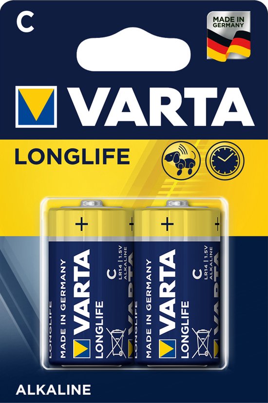Varta Longlife Extra C Wegwerpbatterij Alkaline - 2 stuks