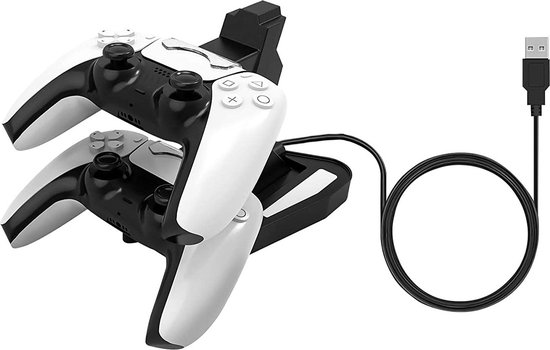 Laadstation - Docking station voor Playstation 5 - voor 2 Controllers - DualSense charging station - LED