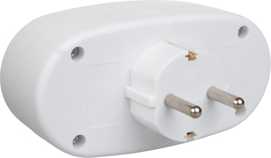 Maclean - wandcontactdoos splitter met 2 contactdozen en stroomonderbreker, type F schuko , 2x16A, MCE338 F
